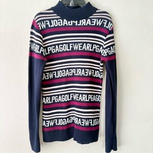 🎁5/$25 LPGA Golfwear Ladies Pro Gold Spellout Sweater